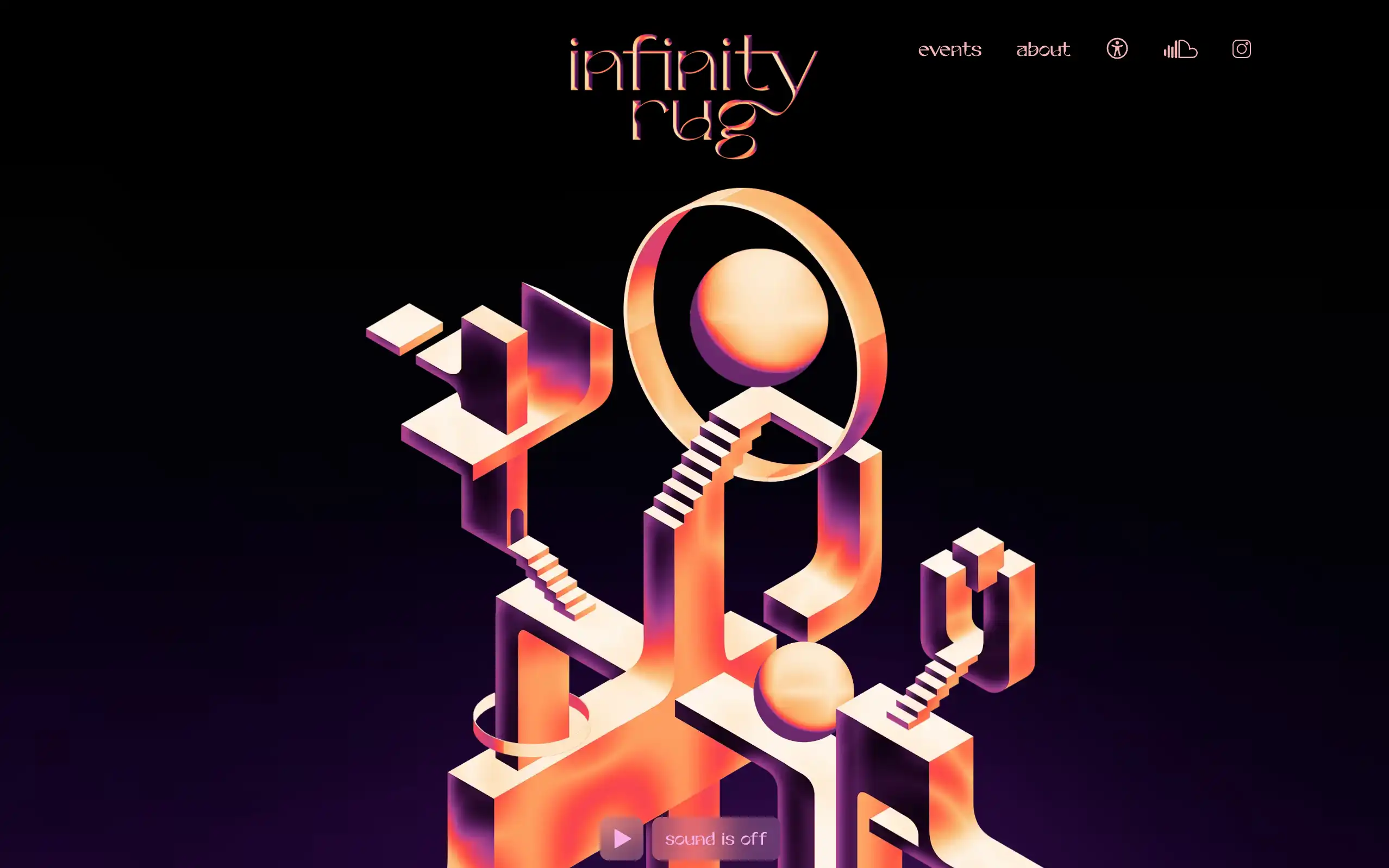 infinity rug landing page view